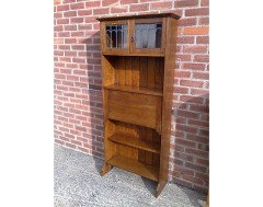An Arts and Crafts Tall Oak Bureau Bookcase - Thumbnail 3