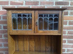 An Arts and Crafts Tall Oak Bureau Bookcase - Thumbnail 4