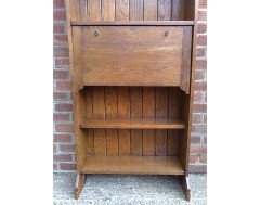 An Arts and Crafts Tall Oak Bureau Bookcase - Thumbnail 5