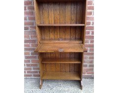 An Arts and Crafts Tall Oak Bureau Bookcase - Thumbnail 6