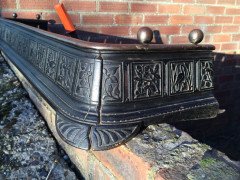 Thomas Jeckyll. An Anglo-Japanese brass and cast iron fender - Thumbnail 3