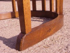 An Arts and Crafts oak tub chair - Thumbnail 9