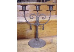 Goberg, Dutch Iron craft workshops. A single five branch hand formed iron candelabra. - Thumbnail 6
