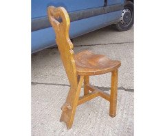 Rupert Griffiths, Four Arts & Crafts English Oak Tripod Design Cottage Chairs - Thumbnail 3