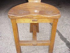 Rupert Griffiths, Four Arts & Crafts English Oak Tripod Design Cottage Chairs - Thumbnail 5