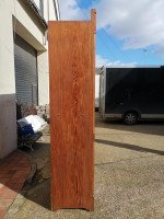 A W N Pugin. Gothic Revival Four Door Pitch Pine Wardrobe with Linenfold Panels - Thumbnail 6