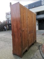 A W N Pugin. Gothic Revival Four Door Pitch Pine Wardrobe with Linenfold Panels - Thumbnail 19