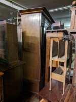 Harris Lebus, English Arts & Crafts Oak Wardrobe with Decorative Copper Details - Thumbnail 6