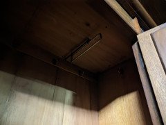 Harris Lebus, English Arts & Crafts Oak Wardrobe with Decorative Copper Details - Thumbnail 10