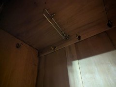 Harris Lebus, English Arts & Crafts Oak Wardrobe with Decorative Copper Details - Thumbnail 11