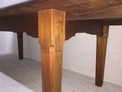 Arthur Simpson Attr an English Arts & Crafts Walnut Slide Extending Dining Table - Thumbnail 7