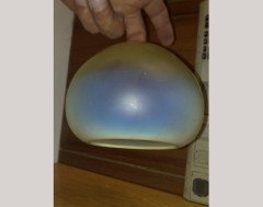 Arts and Crafts c.1900 Pair of Vaseline Uranium Glass Dome Shades - Thumbnail 3