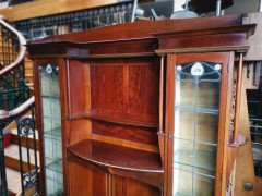 Liberty & Co., A Mahogany Display Cabinet with Floral Mother of Pearl Decoration - Thumbnail 6
