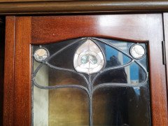 Liberty & Co., A Mahogany Display Cabinet with Floral Mother of Pearl Decoration - Thumbnail 7