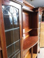 Liberty & Co. a Mahogany Display Cabinet with Floral Mother of Pearl Decoration - Thumbnail 9