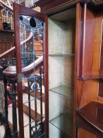 Liberty & Co., A Mahogany Display Cabinet with Floral Mother of Pearl Decoration - Thumbnail 10