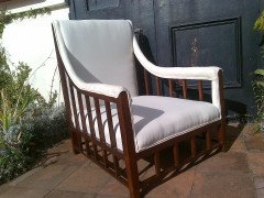 Aesthetic Movement Anglo-Japanese Mahogany Armchair with Lattice Work Details - Thumbnail 3