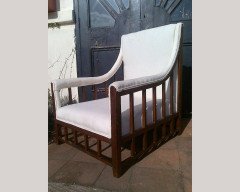 Aesthetic Movement Anglo-Japanese Mahogany Armchair with Lattice Work Details - Thumbnail 6
