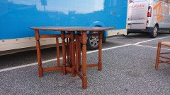 Heals, Attributed, an English Arts & Crafts Oak Drop Leaf Hexagonal Dining Table - Thumbnail 3