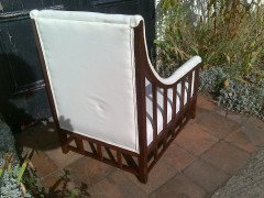 Aesthetic Movement Anglo-Japanese Mahogany Armchair with Lattice Work Details - Thumbnail 8