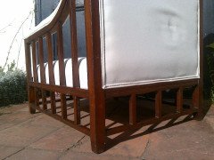 Aesthetic Movement Anglo-Japanese Mahogany Armchair with Lattice Work Details - Thumbnail 10