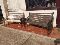 Dr C Dresser for Coalbrookdale Two Medieval Pattern Cast Iron Garden Benches - Thumbnail 4