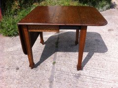 Arts & Crafts Oak Drop Leaf/Draw Leg, Extending Dining Table To Seat Six - Thumbnail 3