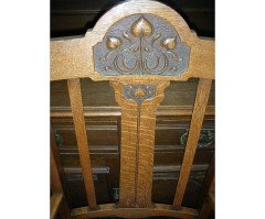 Shapland & Petter, a Set of Six Arts & Crafts Oak Dining Chairs with Two Carvers - Thumbnail 7