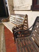 Dr C Dresser for Coalbrookdale Two Medieval Pattern Cast Iron Garden Benches - Thumbnail 8
