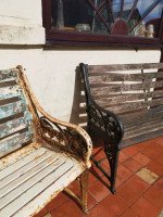 Dr. C. Dresser for Coalbrookdale Two Medieval Pattern Cast Iron Garden Benches - Thumbnail 9