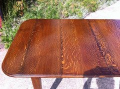 Arts & Crafts Oak Drop Leaf/Draw Leg, Extending Dining Table To Seat Six - Thumbnail 6