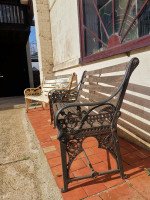 Dr C Dresser for Coalbrookdale Two Medieval Pattern Cast Iron Garden Benches - Thumbnail 10