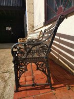 Dr. C. Dresser for Coalbrookdale Two Medieval Pattern Cast Iron Garden Benches - Thumbnail 11