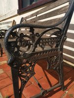 Dr. C. Dresser for Coalbrookdale Two Medieval Pattern Cast Iron Garden Benches - Thumbnail 12
