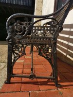 Dr C Dresser for Coalbrookdale Two Medieval Pattern Cast Iron Garden Benches - Thumbnail 13