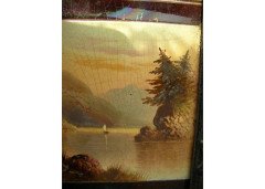 Aesthetic Movement Cast Iron Tiled Fire Insert with Hand Painted Sailing Scenes - Thumbnail 7