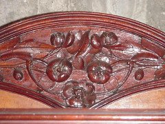 Art Nouveau Carved Walnut Inlaid & Glazed Salon Cabinet by Louis Majorelle - Thumbnail 3