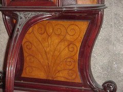 Art Nouveau Carved Walnut Inlaid & Glazed Salon Cabinet by Louis Majorelle - Thumbnail 6