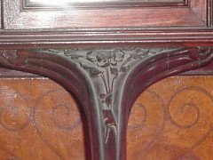 Art Nouveau Carved Walnut Inlaid & Glazed Salon Cabinet by Louis Majorelle - Thumbnail 8