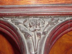 Art Nouveau Carved Walnut Inlaid & Glazed Salon Cabinet by Louis Majorelle - Thumbnail 9