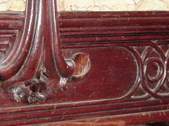 Art Nouveau Carved Walnut Inlaid & Glazed Salon Cabinet by Louis Majorelle - Thumbnail 10
