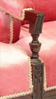 H W Batley Attri, Collinson & Lock. An Aesthetic Movement Rosewood Courting Sofa - Thumbnail 1