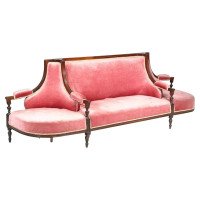 H W Batley Attri, Collinson & Lock. An Aesthetic Movement Rosewood Courting Sofa - Thumbnail 2