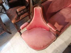 H W Batley Attri, Collinson & Lock. An Aesthetic Movement Rosewood Courting Sofa - Thumbnail 5