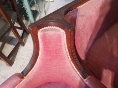 H W Batley Attri, Collinson & Lock. An Aesthetic Movement Rosewood Courting Sofa - Thumbnail 6