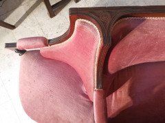 H W Batley Attri, Collinson & Lock. An Aesthetic Movement Rosewood Courting Sofa - Thumbnail 7