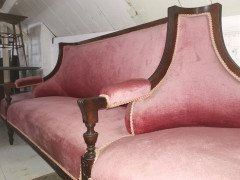 H W Batley Attri, Collinson & Lock. An Aesthetic Movement Rosewood Courting Sofa - Thumbnail 9
