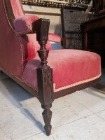 H W Batley Attri, Collinson & Lock. An Aesthetic Movement Rosewood Courting Sofa - Thumbnail 11