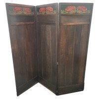 Liberty & Co. English Arts & Crafts 3 Fold-Screen with Stylized Floral Details - Thumbnail 1