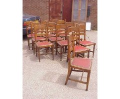 William Birch for Liberty & Co. a Set of Sixteen Arts & Crafts Oak Dining Chairs - Thumbnail 4